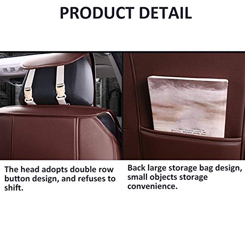 KG7HQRP Full Set Universal Fit 5 Seats Car Sedan SUV Seat Covers Protectors Waterproof Pu Leather Auto Seat Cushions A