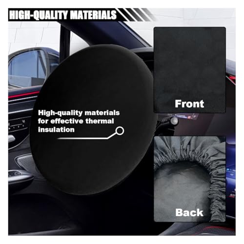 Sun Shade Steering Wheel Cover, Anti-Heat Protector, Universal 18 Inch Auto Sun Block Cover, Shield Accessories for Most Car Truck SUV