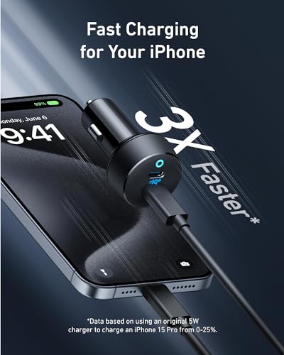 Anker USB C Car Charger, 40W 2-Port PowerIQ 3.0 Type C Adapter, iPhone 17 Car Charger, PowerDrive III Duo with Power Delivery for iPhone 17/17 Pro Max/16/15/14 Series, Galaxy S24/23,AirPods and More