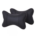 1 Pair Universal Car Neck Pillows PU Leather Auto Car Neck Rest Headrest Cushion Pillow Car Interior Accessories (Color : D) (Gray)