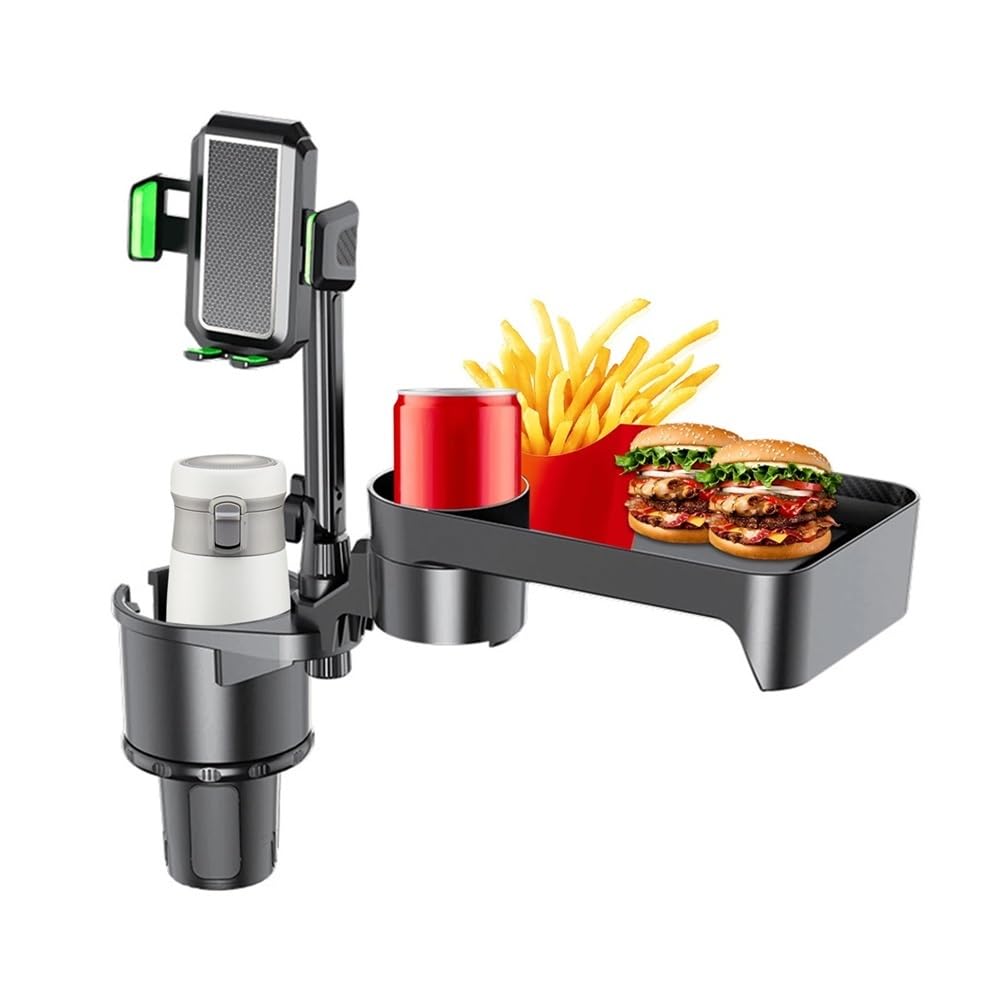 Accessories Car Cup Holder Multifunctional Cup Holder Expander with 360° Rotation Tray Mobile Phone Holder Adjustable Base Auto Front Back