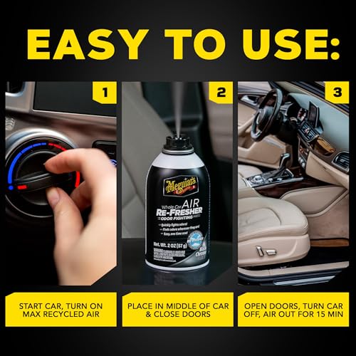 Meguiar’s Whole Car Air Refresher, Easy-to-Use Air Freshener Diffuser Spray