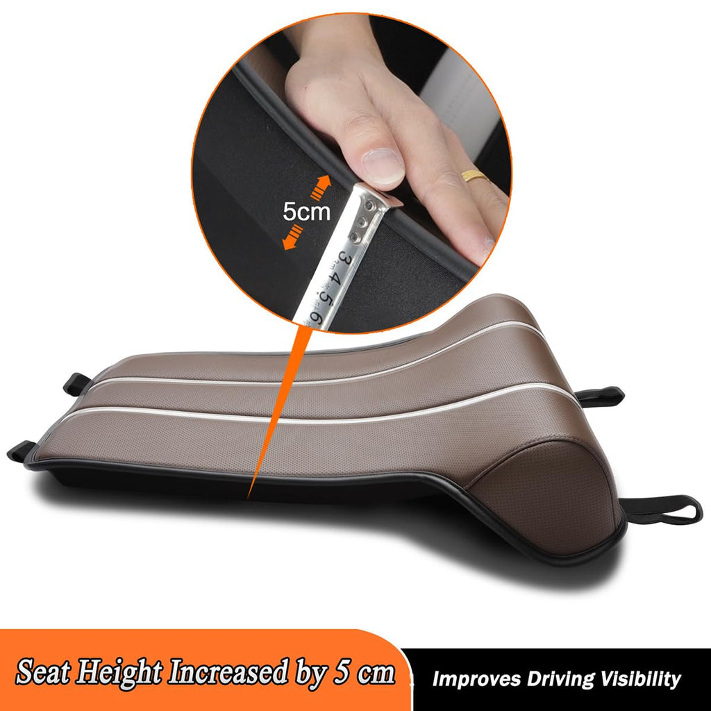Car Seat Cushion Elevator with Leg Rest Pad for Jeep Wrangler 2-Door 2010-2025, 5cm Height Booster for Better Visibility Car Leg Rest Cushion