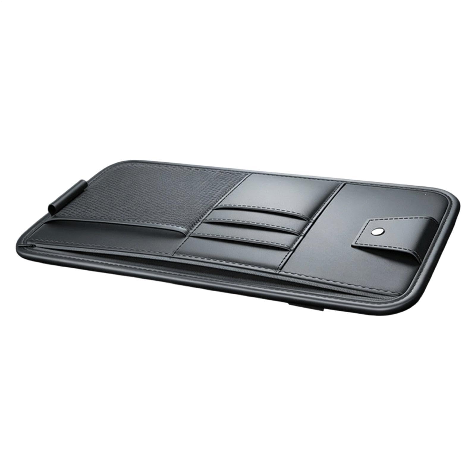 Car Sun Visor Organizer, Multi Compartment, 32.5x16.5cm, Auto Storage Pouch, Vehicle Visor Document Holder, Efficient Car Interior Organizer, for Cards Pen Sunglasses License Insurance Sedan Truck