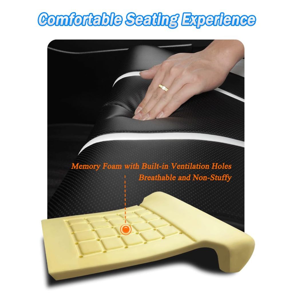 Car Seat Cushion Elevator with Leg Rest Pad for Jeep Wrangler 2-Door 2010-2025, 5cm Height Booster for Better Visibility Car Leg Rest Cushion