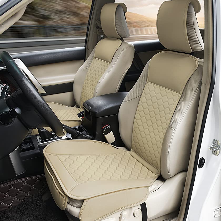 Elantrip Front Car Seat Covers Leather Water Proof Seat Protector Universal fit