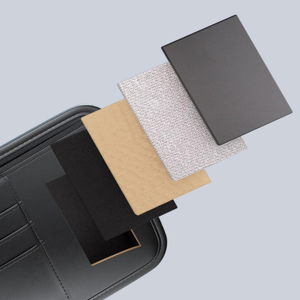 Car Sun Visor Organizer, Multi Compartment, 32.5x16.5cm, Auto Storage Pouch, Vehicle Visor Document Holder, Efficient Car Interior Organizer, for Cards Pen Sunglasses License Insurance Sedan Truck