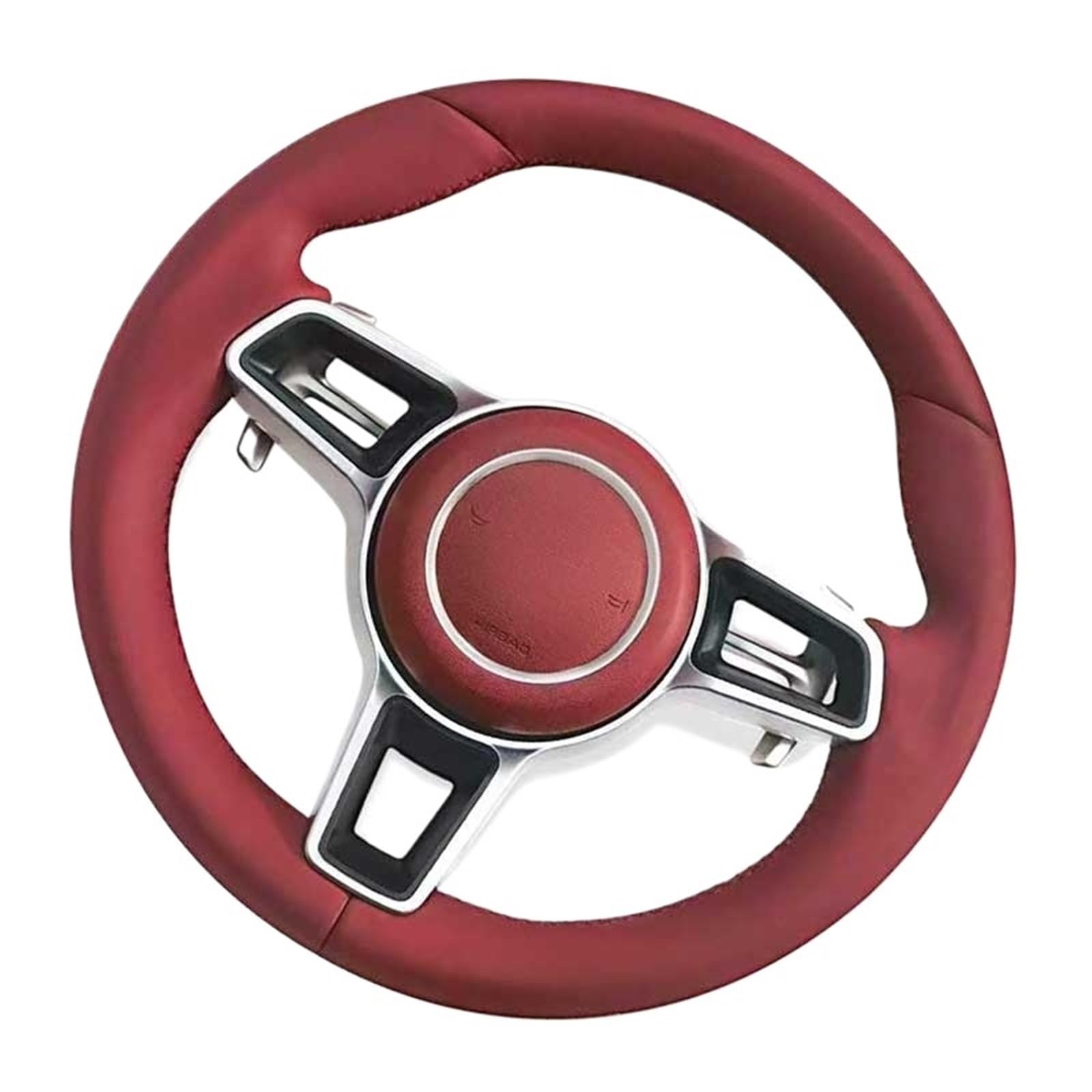 Genuine Leather Steering Wheel For Porsches 911 996 Cayenne 958 718 For Boxster 918 987 991 992 Cayman Macans For Panamera Taycan GT3 RS