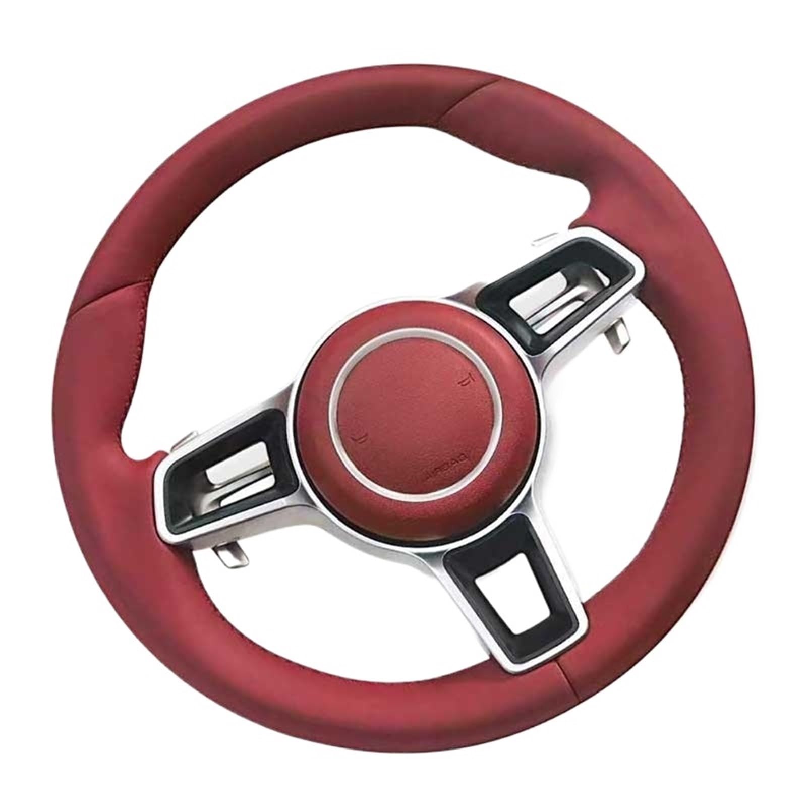 Genuine Leather Steering Wheel For Porsches 911 996 Cayenne 958 718 For Boxster 918 987 991 992 Cayman Macans For Panamera Taycan GT3 RS