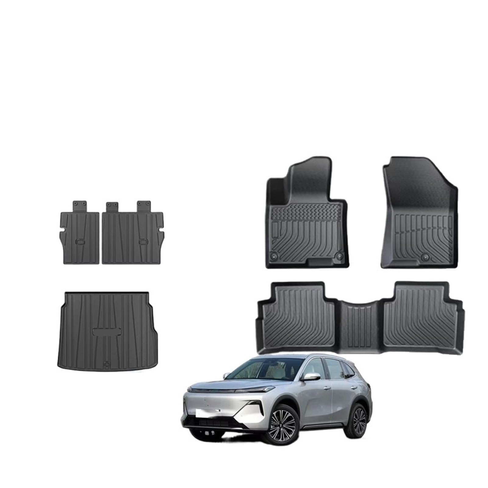 Floor Mat Compatible with Geely Galaxy Starship 7 EX5 EM-i BelGee X80 PHEV 2024~2026 Foot Interior Liner Trunk Pad Carpet Accessories