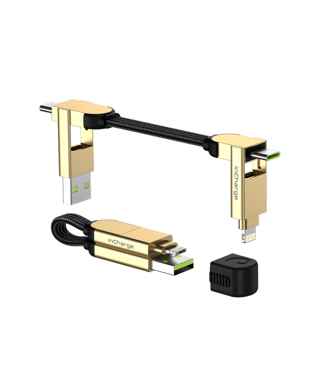 6-in-1 100W Fast-Charging Keychain Cable for Devices