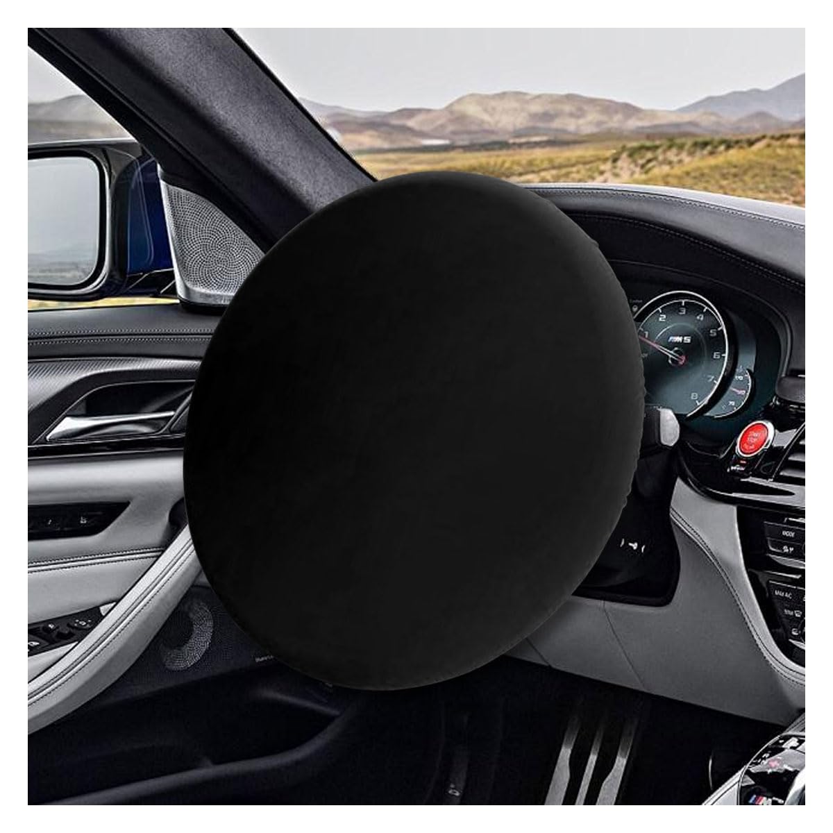 Sun Shade Steering Wheel Cover, Anti-Heat Protector, Universal 18 Inch Auto Sun Block Cover, Shield Accessories for Most Car Truck SUV