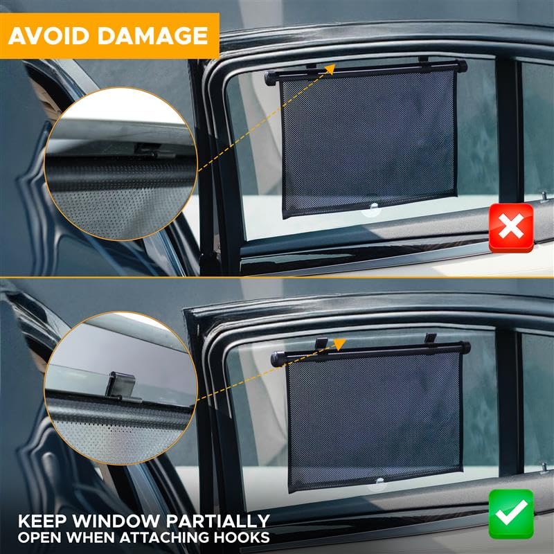 EcoNour Car Side Window Sun Shade for UV Protection