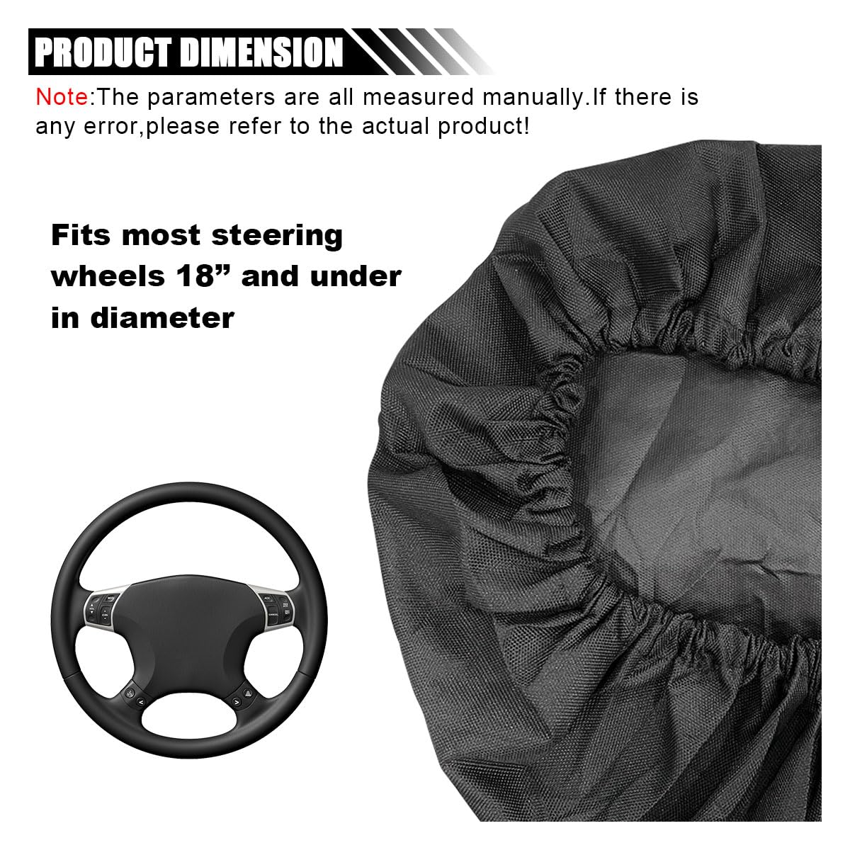 Sun Shade Steering Wheel Cover, Anti-Heat Protector, Universal 18 Inch Auto Sun Block Cover, Shield Accessories for Most Car Truck SUV
