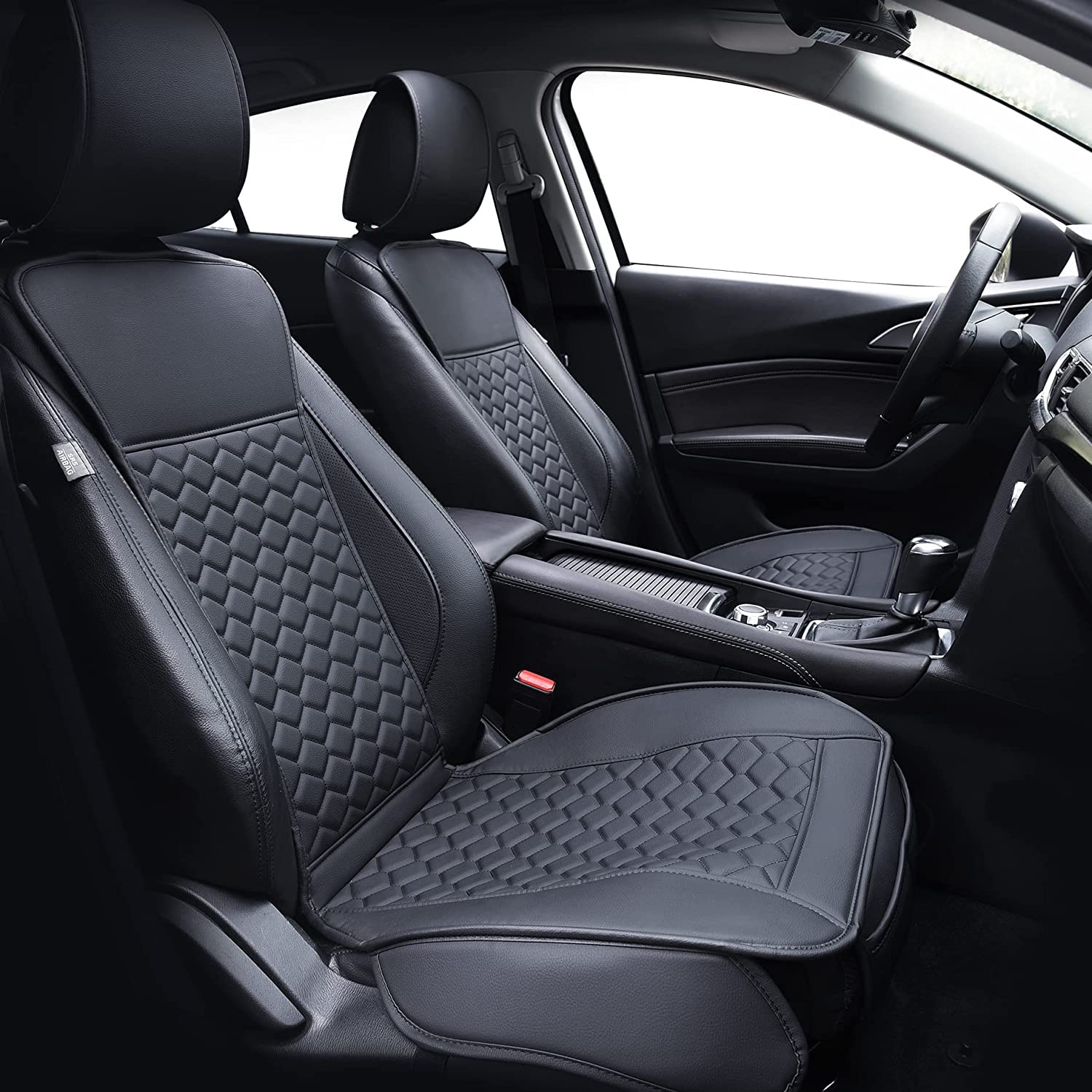 Elantrip Front Car Seat Covers Leather Water Proof Seat Protector Universal fit