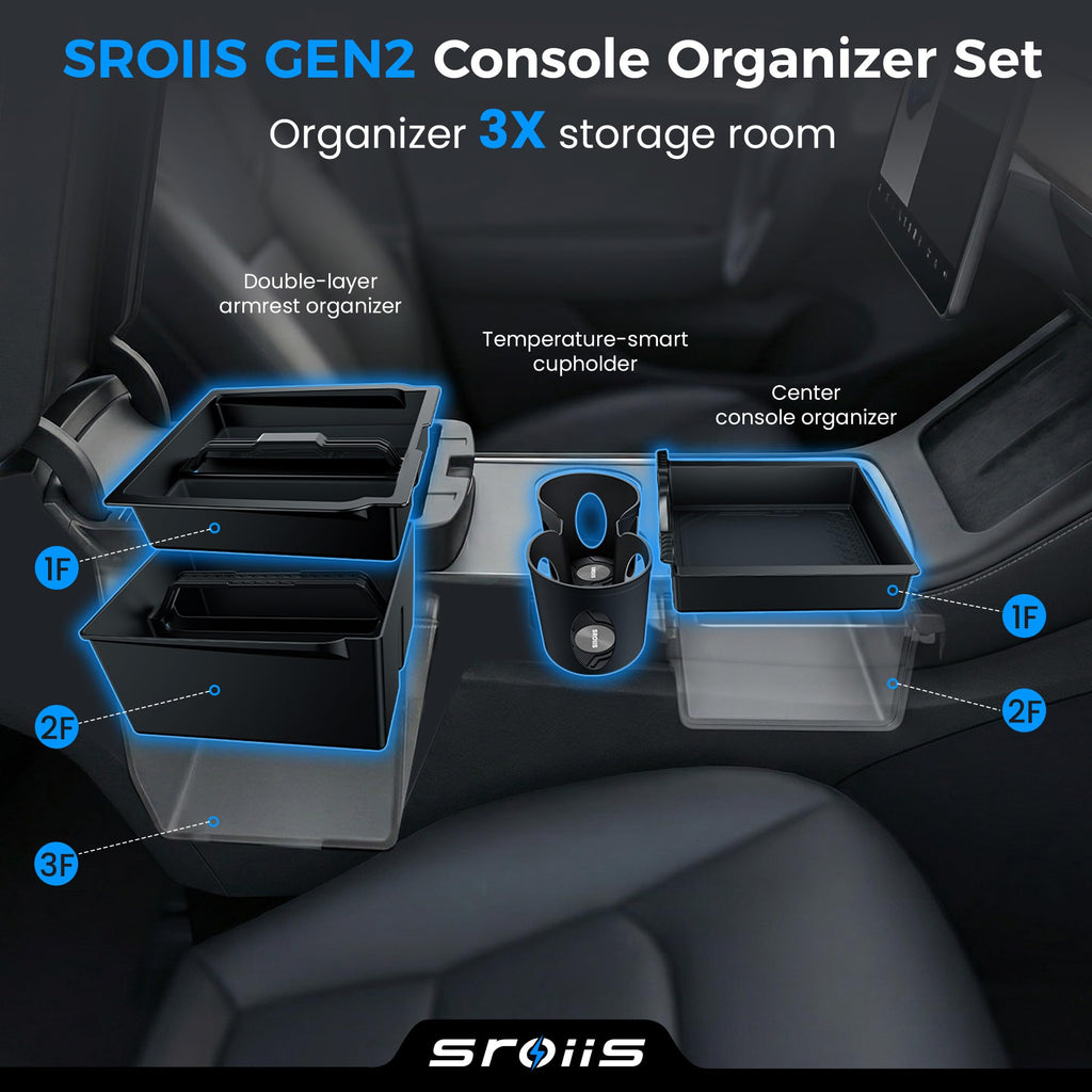 Center Console Organizer for Tesla Model 3 and Model Y