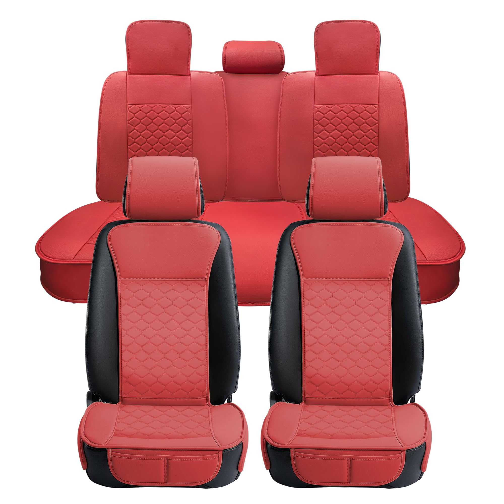 Elantrip Front Car Seat Covers Leather Water Proof Seat Protector Universal fit