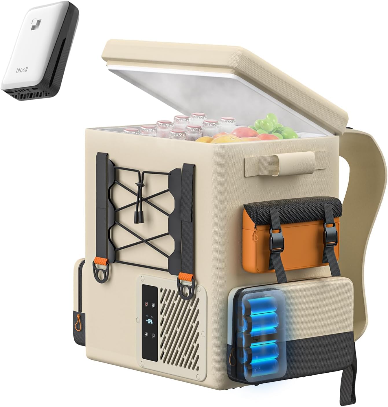 LiTHELi Frozen Pack 12V Car Refrigerator & Portable Electric Cooler