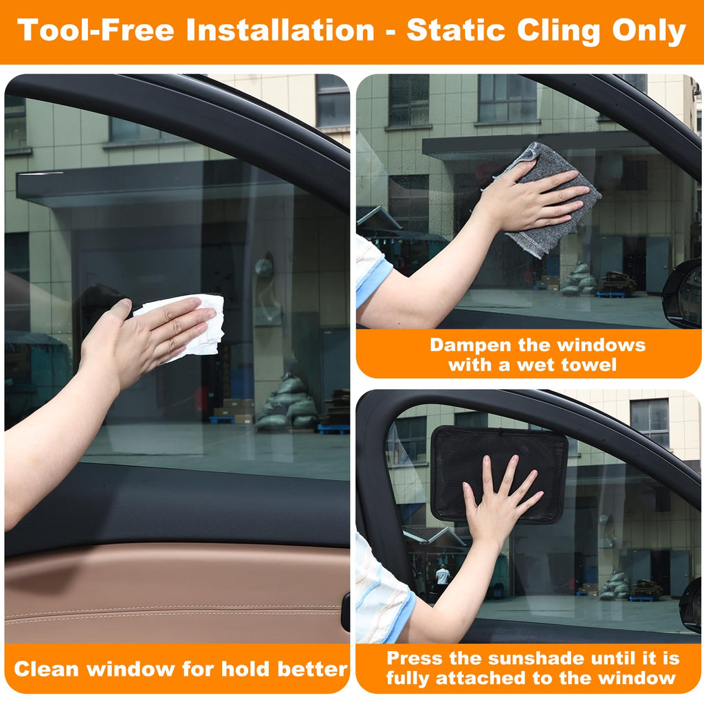Semi-Transparent Static-Cling Car Window Shade