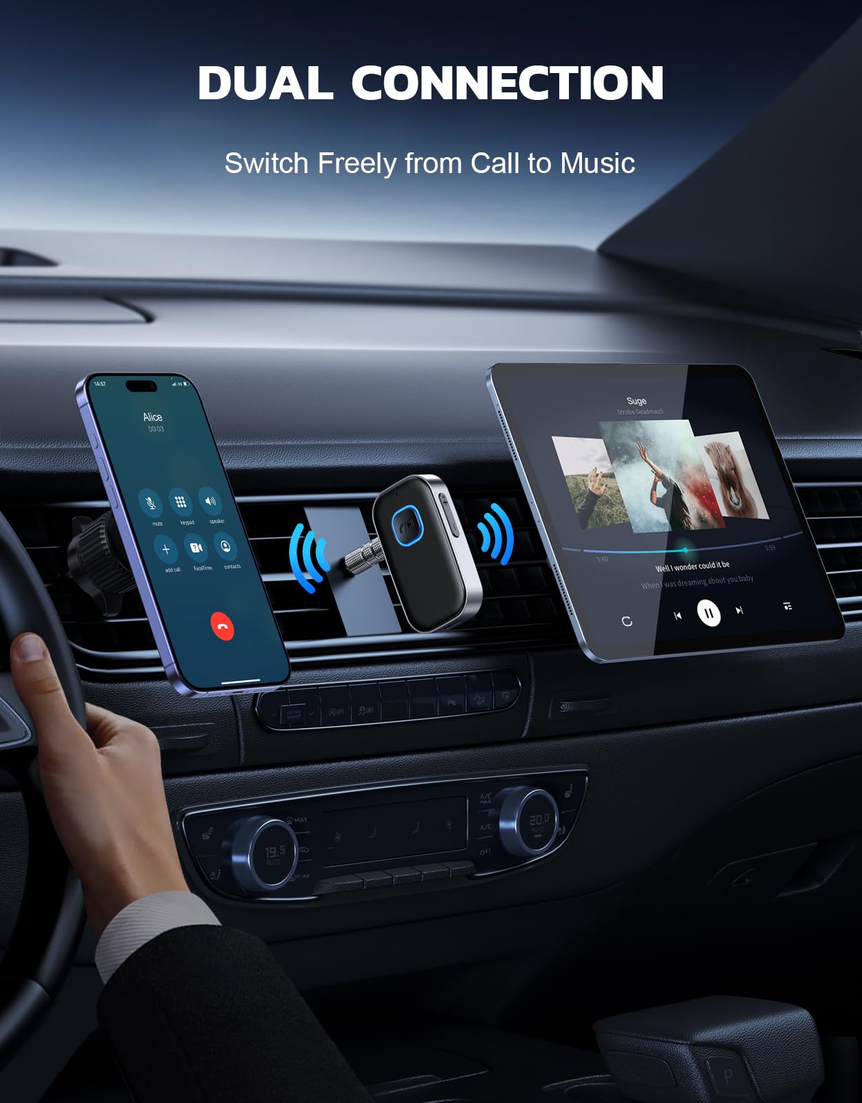 COMSOON Bluetooth Receiver for Car