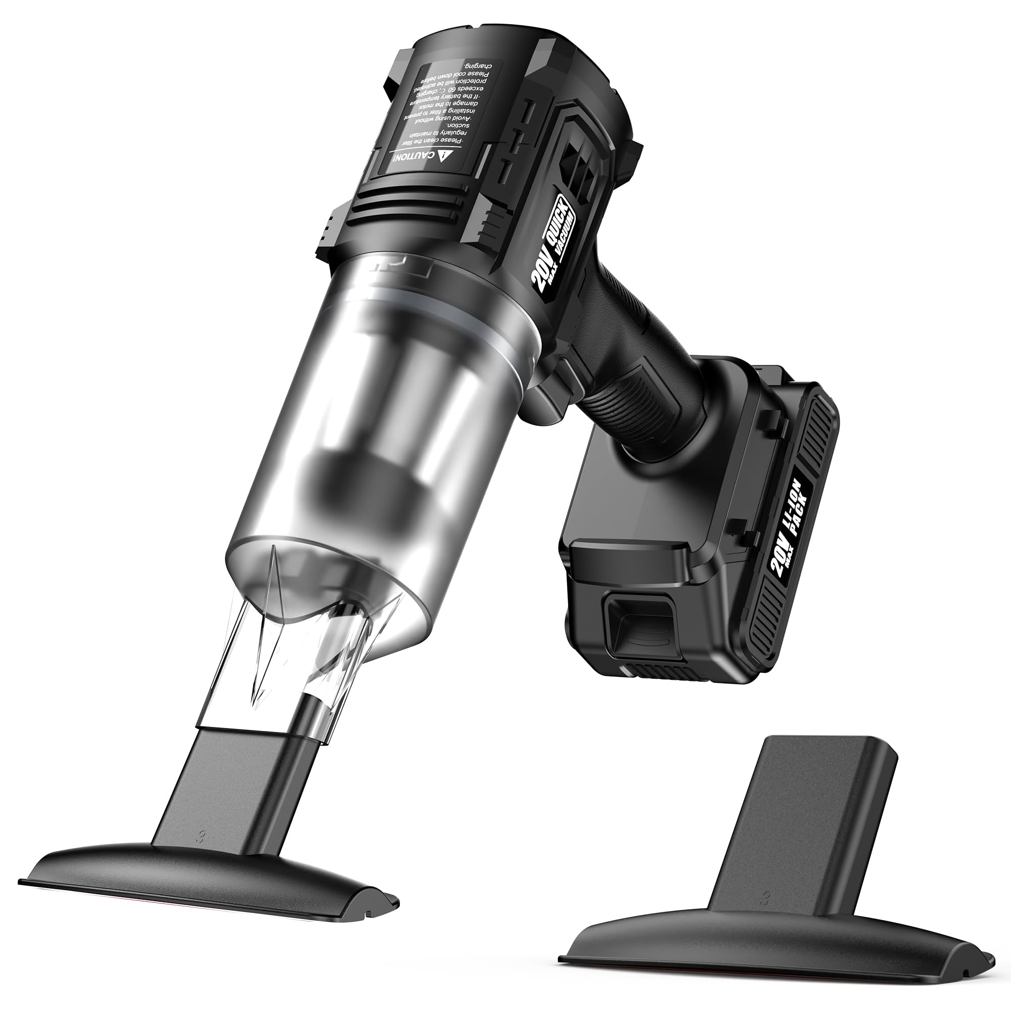 Car Vacuum Cordless, 35000PA Strong Suction Handheld Vacuum with 2 Detachable Batteries, 60Min Runtime Portable Vacuum Cleaner for Car Detailing, Pet Hair, Home Couch & Office, 350ML XL Dust Cup