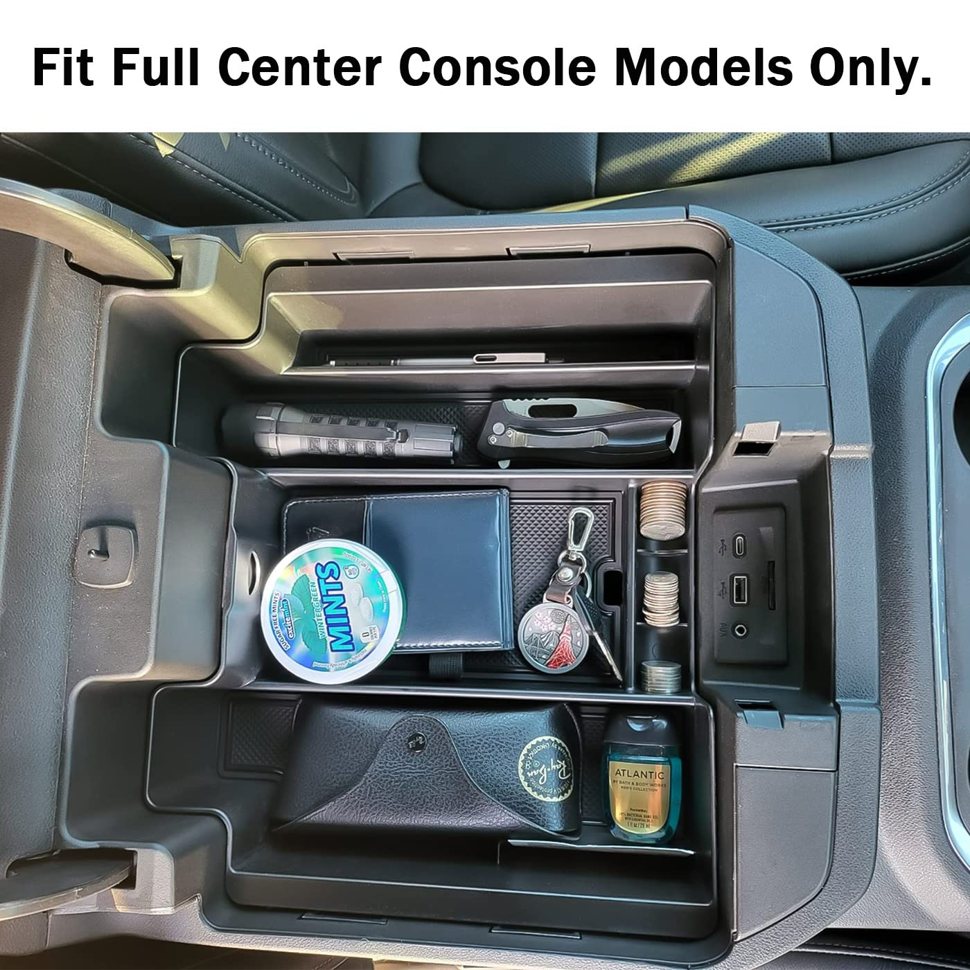 Full-Coverage Center Console Tray for Silverado and Sierra
