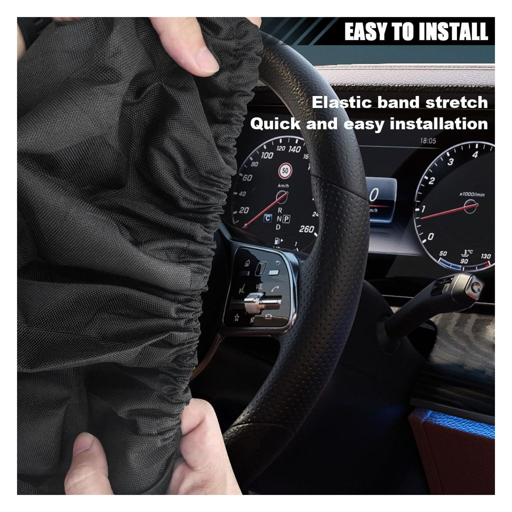 Sun Shade Steering Wheel Cover, Anti-Heat Protector, Universal 18 Inch Auto Sun Block Cover, Shield Accessories for Most Car Truck SUV