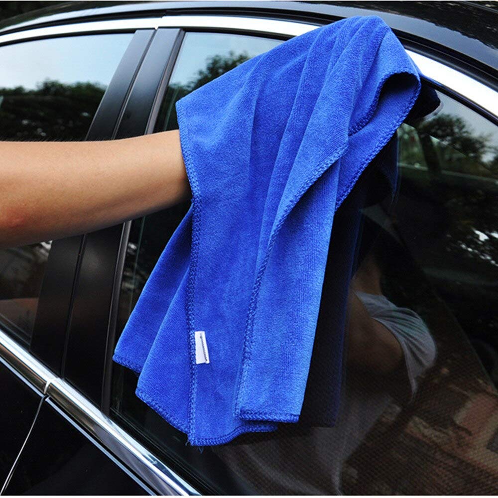 EMFYL 20PCS 30x70cm Car Washing Towel Microfiber Car Drying Cleaning Cloth Car Care Car Wash Auto Detailing Absorption Polishing Towels Luopan Car Cleaning Kits