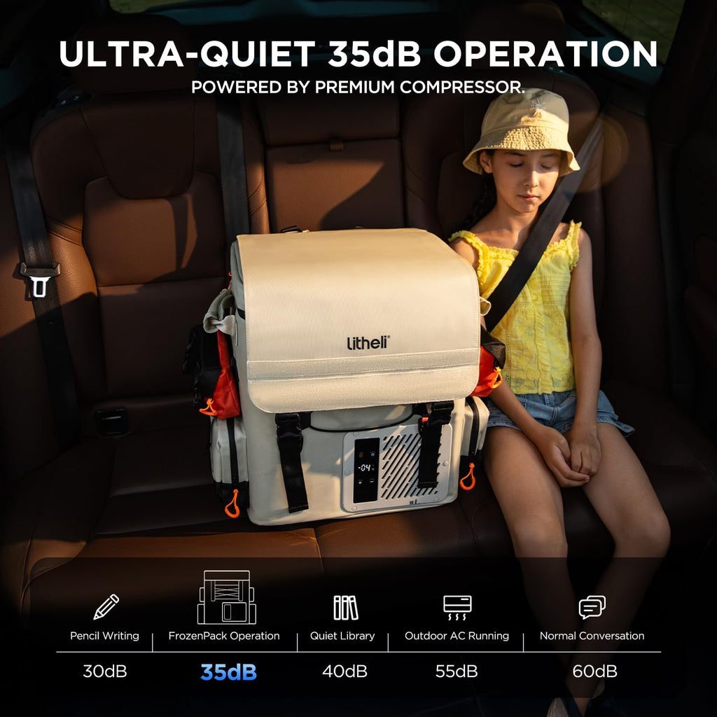 LiTHELi Frozen Pack 12V Car Refrigerator & Portable Electric Cooler