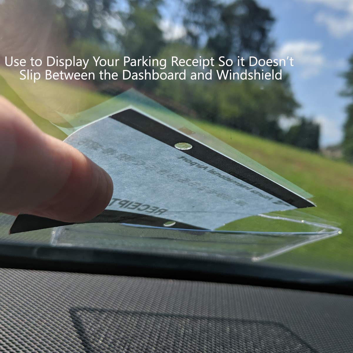 Clear Adhesive Windshield Parking Permit Holder