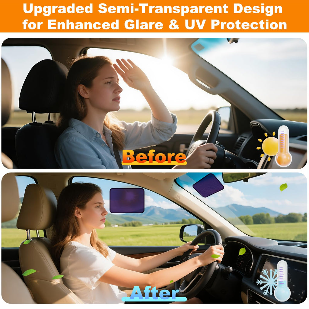 Semi-Transparent Static-Cling Car Window Shade