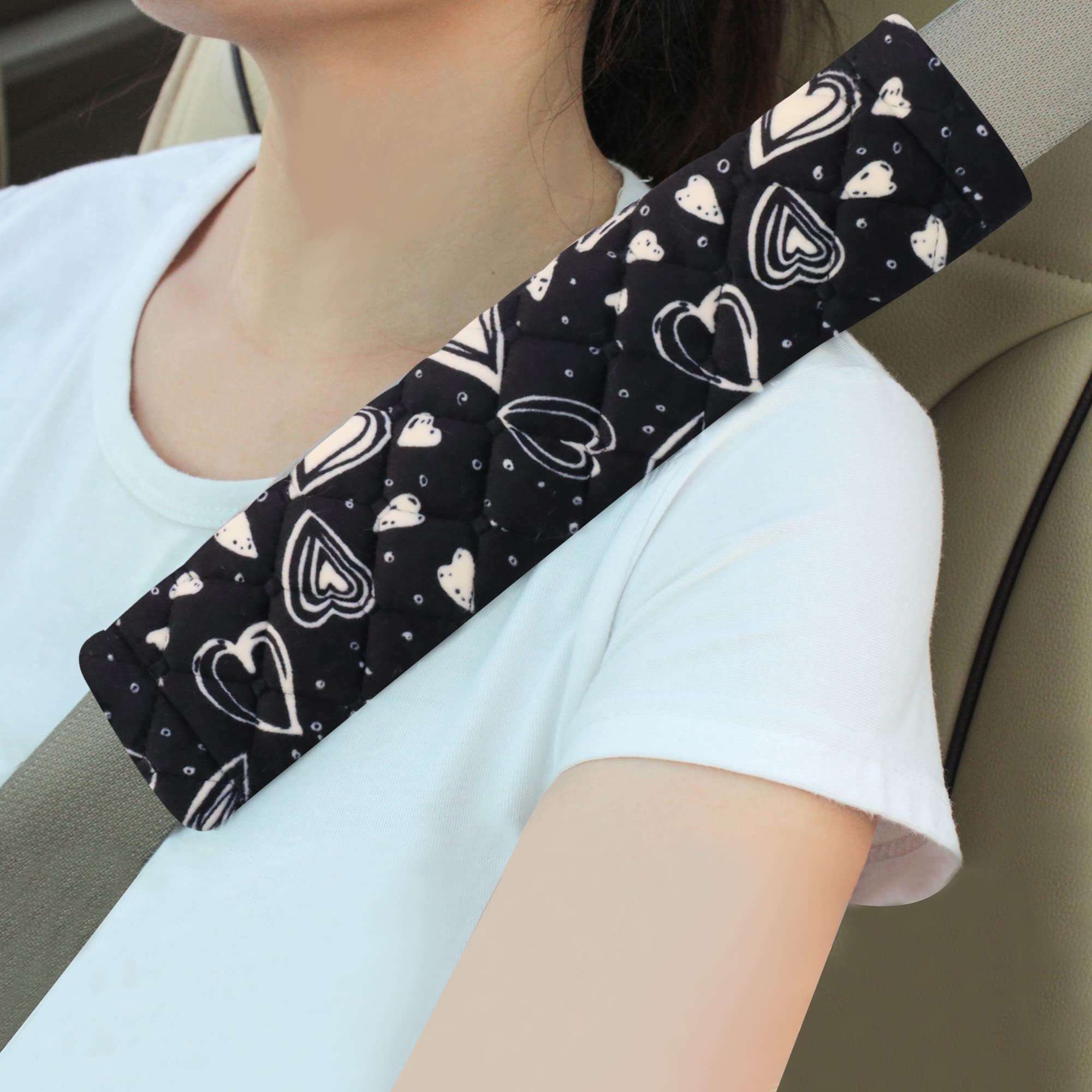 Universal Padded Seat Belt Shoulder Covers, 2-Pack