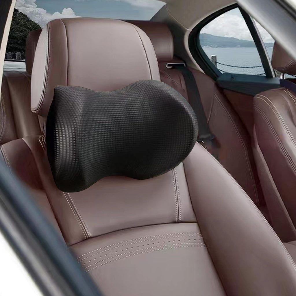 SPRFUFLY Super Soft Car Headrest Pillow, 100% Memory Foam Car Neck Pillow with Adjustable Strap & Breathable Removable Cover, Ergonomic Design - Travel Pillow Car Pillow for Neck/Back Pain Relief