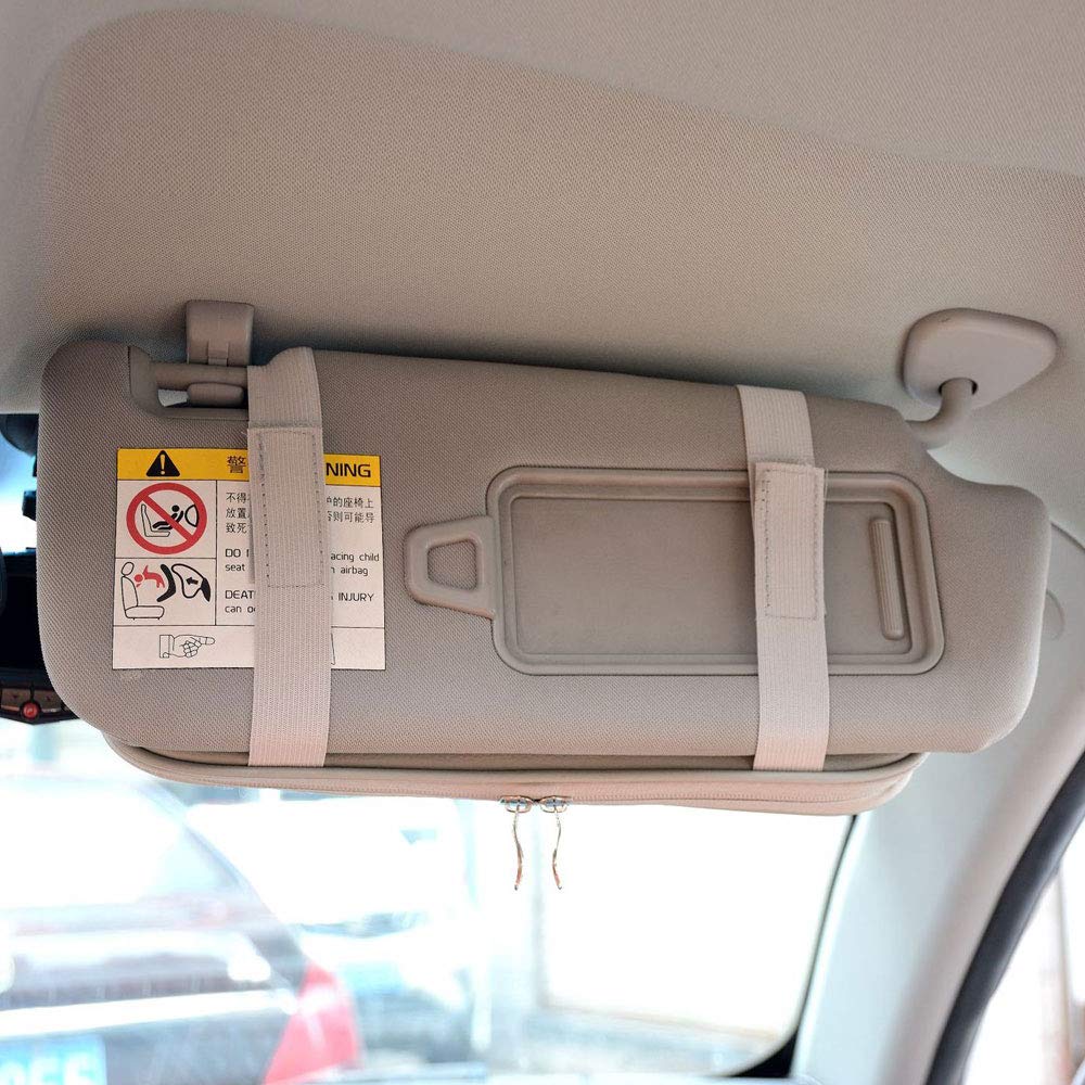 Multi-Pocket Car Sun Visor Organizer for Essentials