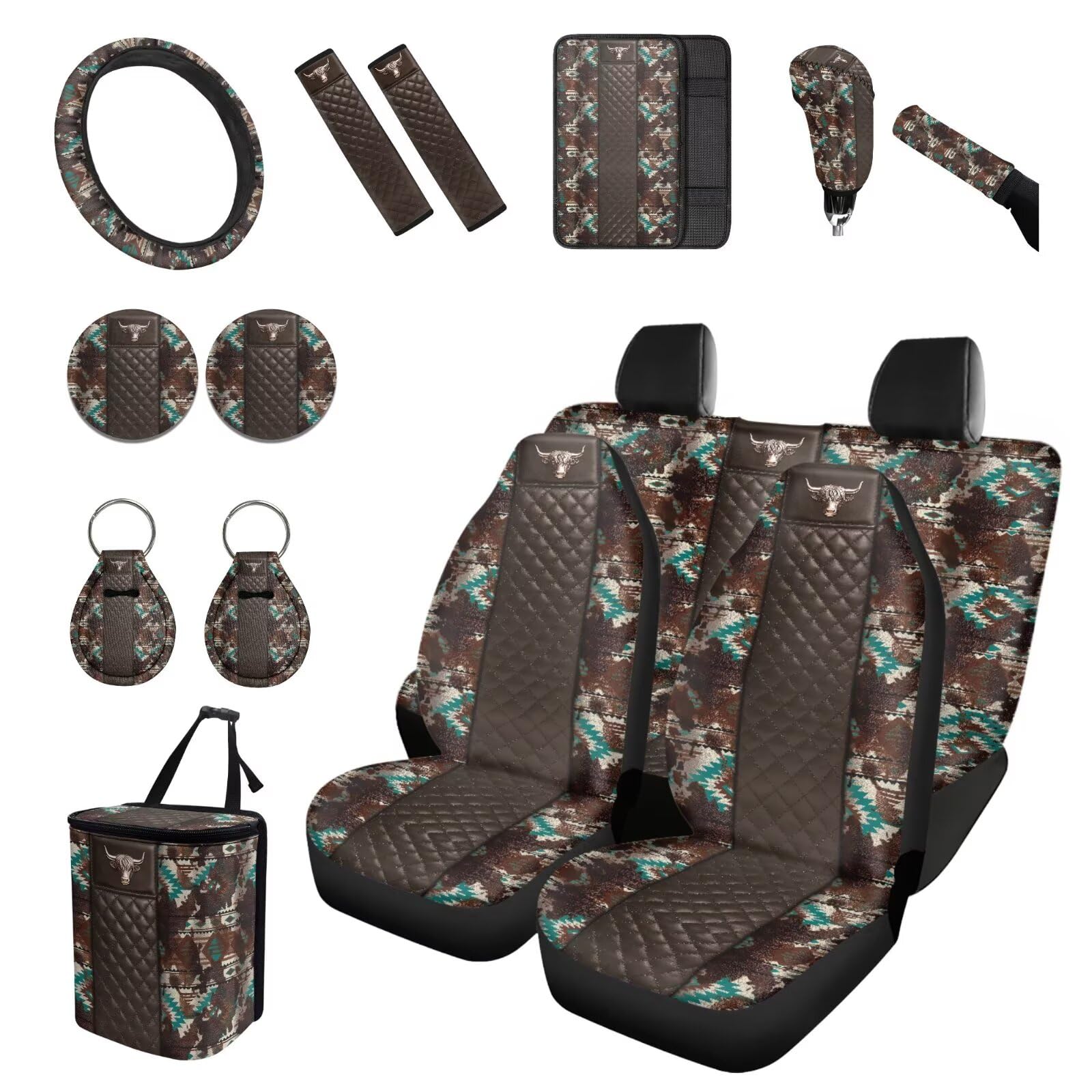 15-Piece Universal Car Interior and Seat Cover Set
