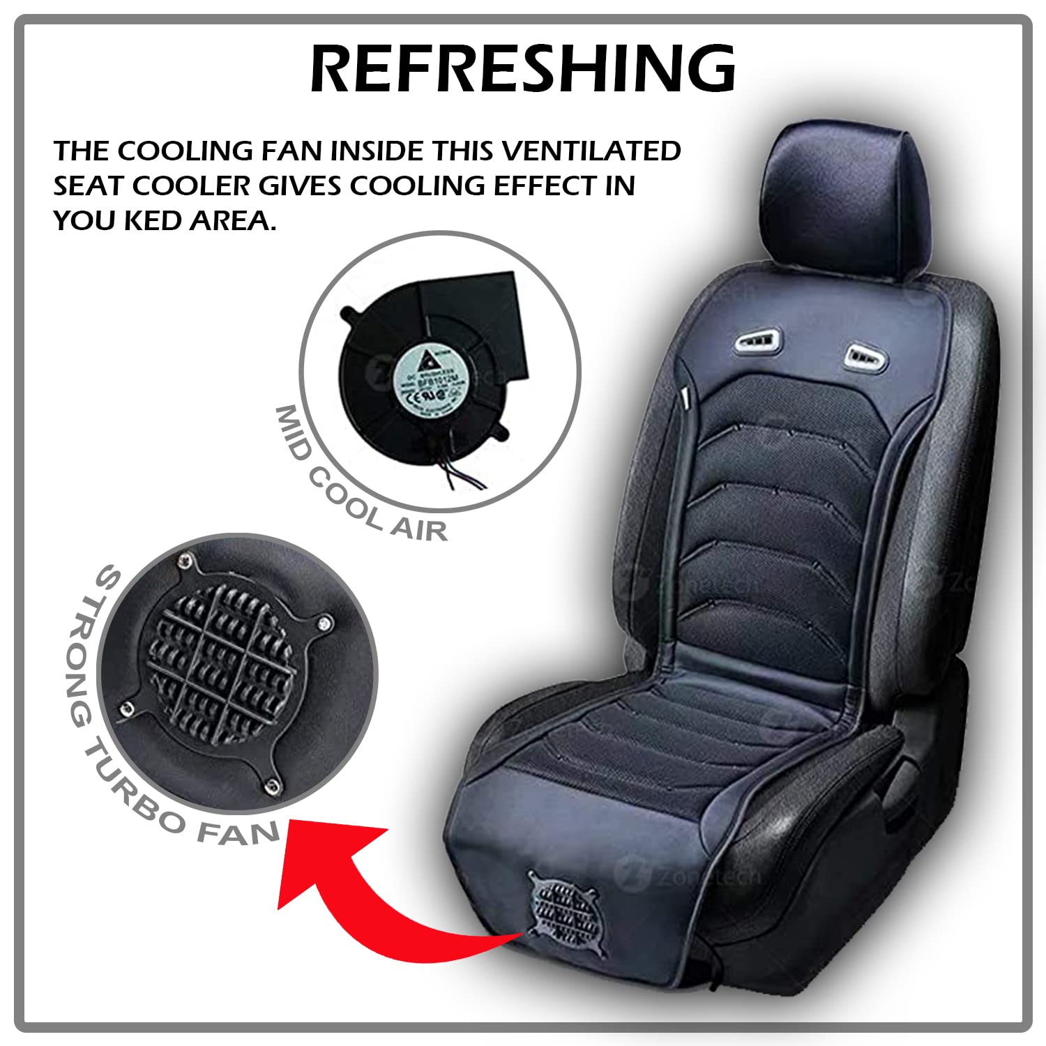 ZONETECH Cooling Car Seat Cushion