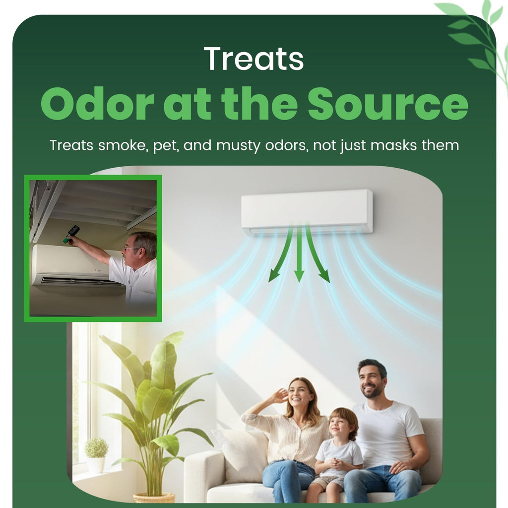 Air Freshener for HVAC Systems, Commercial, Residential & Cars| Made with Thyme extract, natural Plant based | Treatment for bad odor, Smoke, Shoes & Pet | HVAC Scent & Air Duct Deodorizer