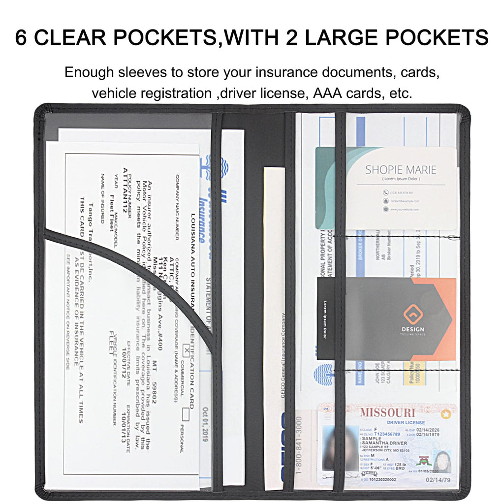 Magnetic Car Registration and Insurance Document Holder