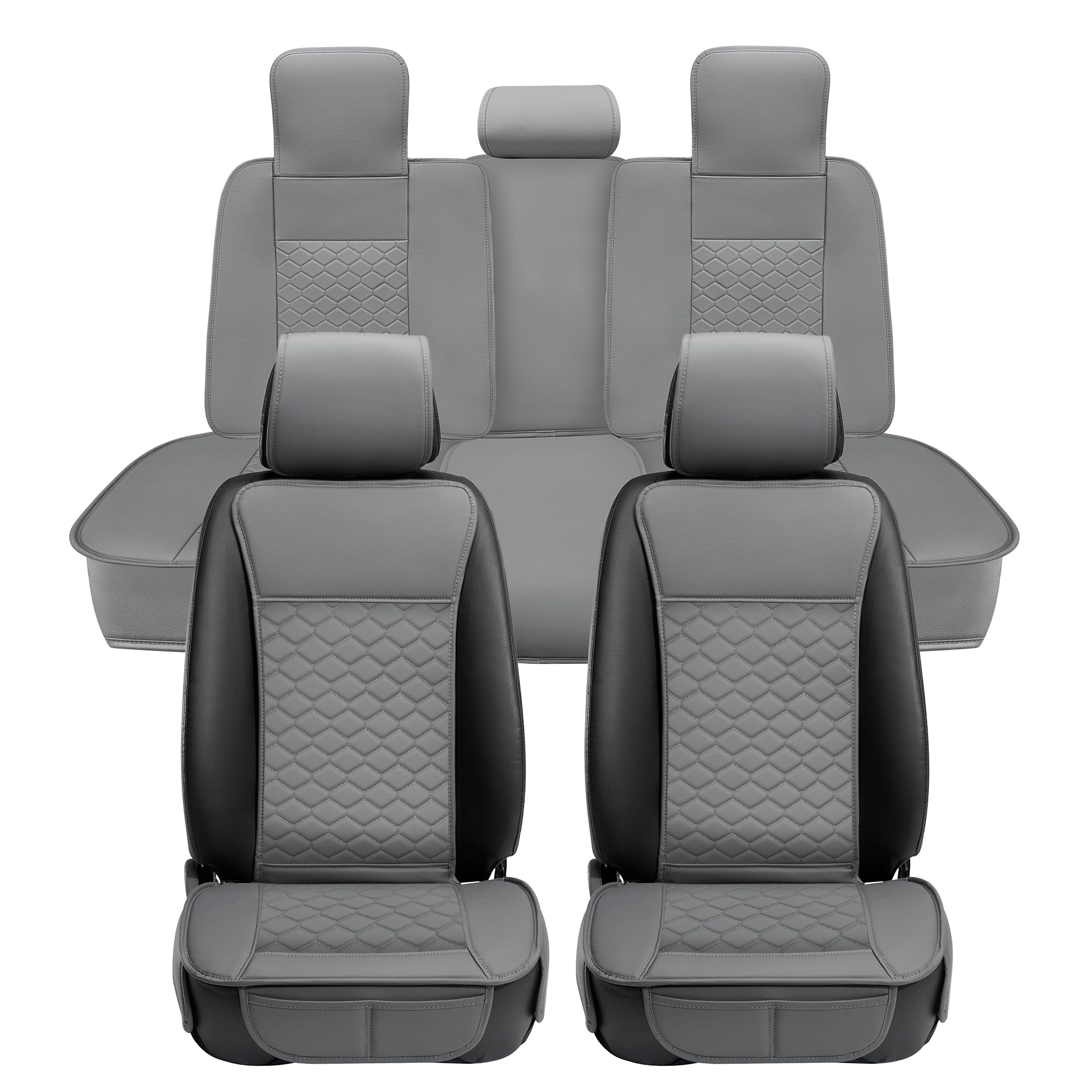 Elantrip Front Car Seat Covers Leather Water Proof Seat Protector Universal fit