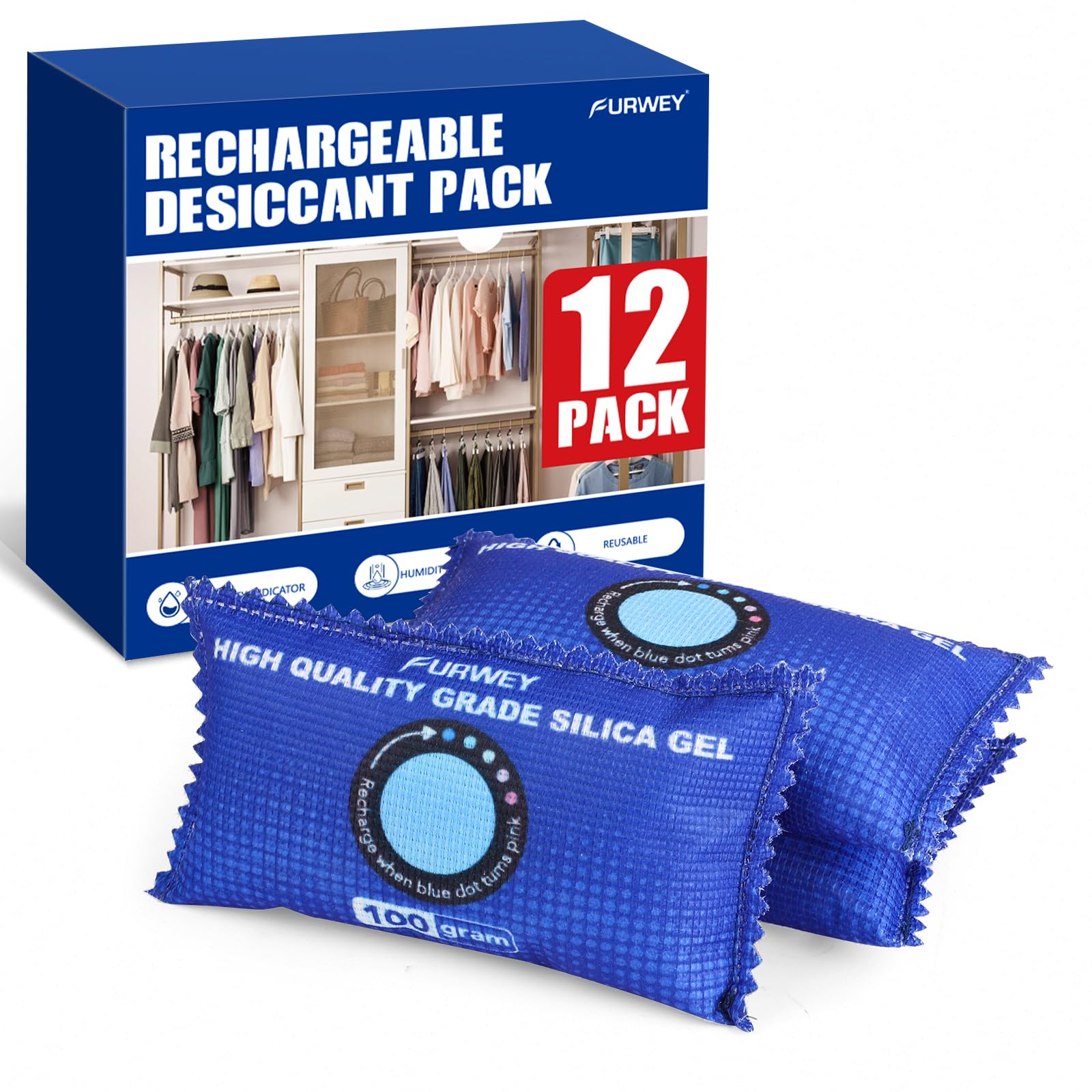 FURWEY 6P 12P 24PDehumidifier Bags
