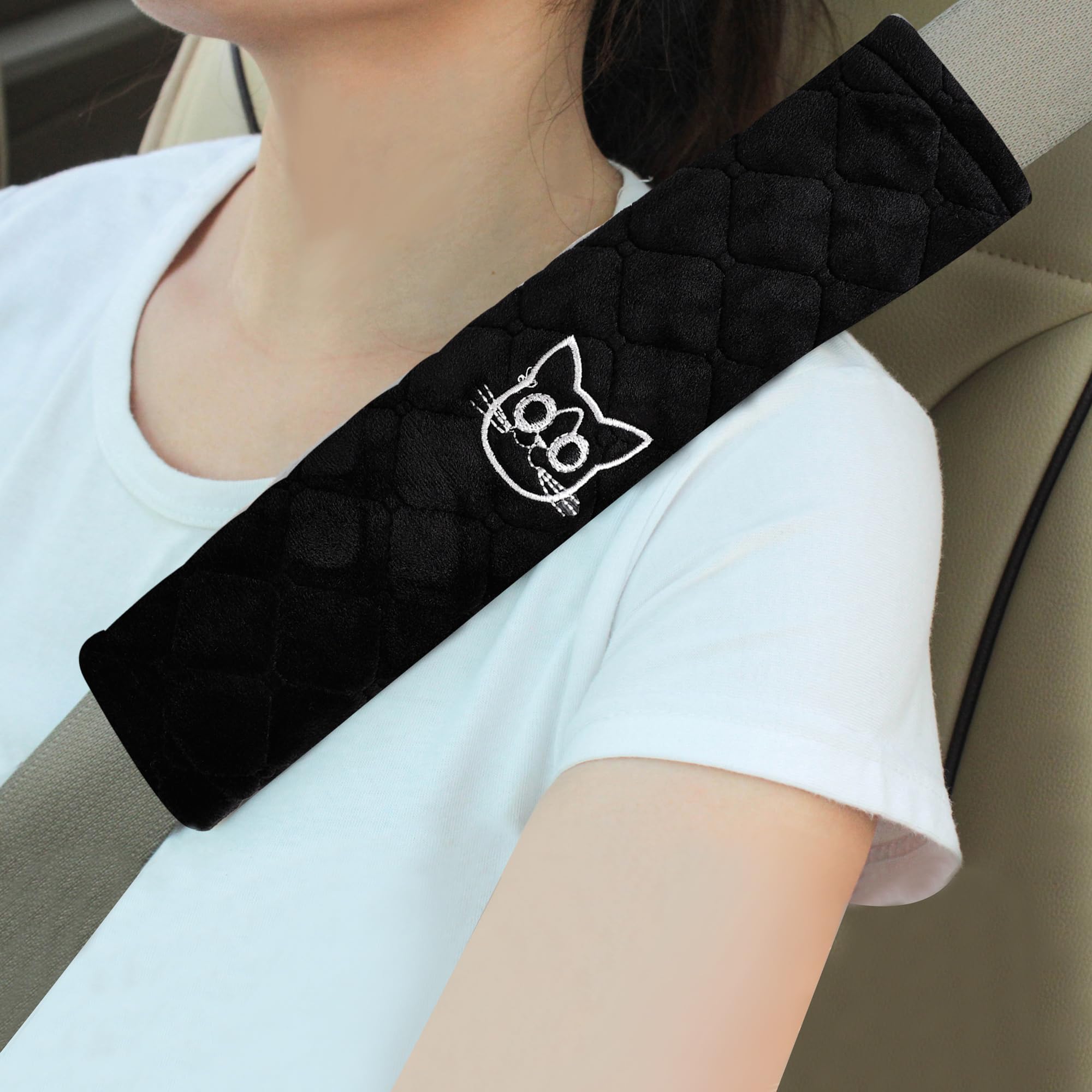 Universal Padded Seat Belt Shoulder Covers, 2-Pack