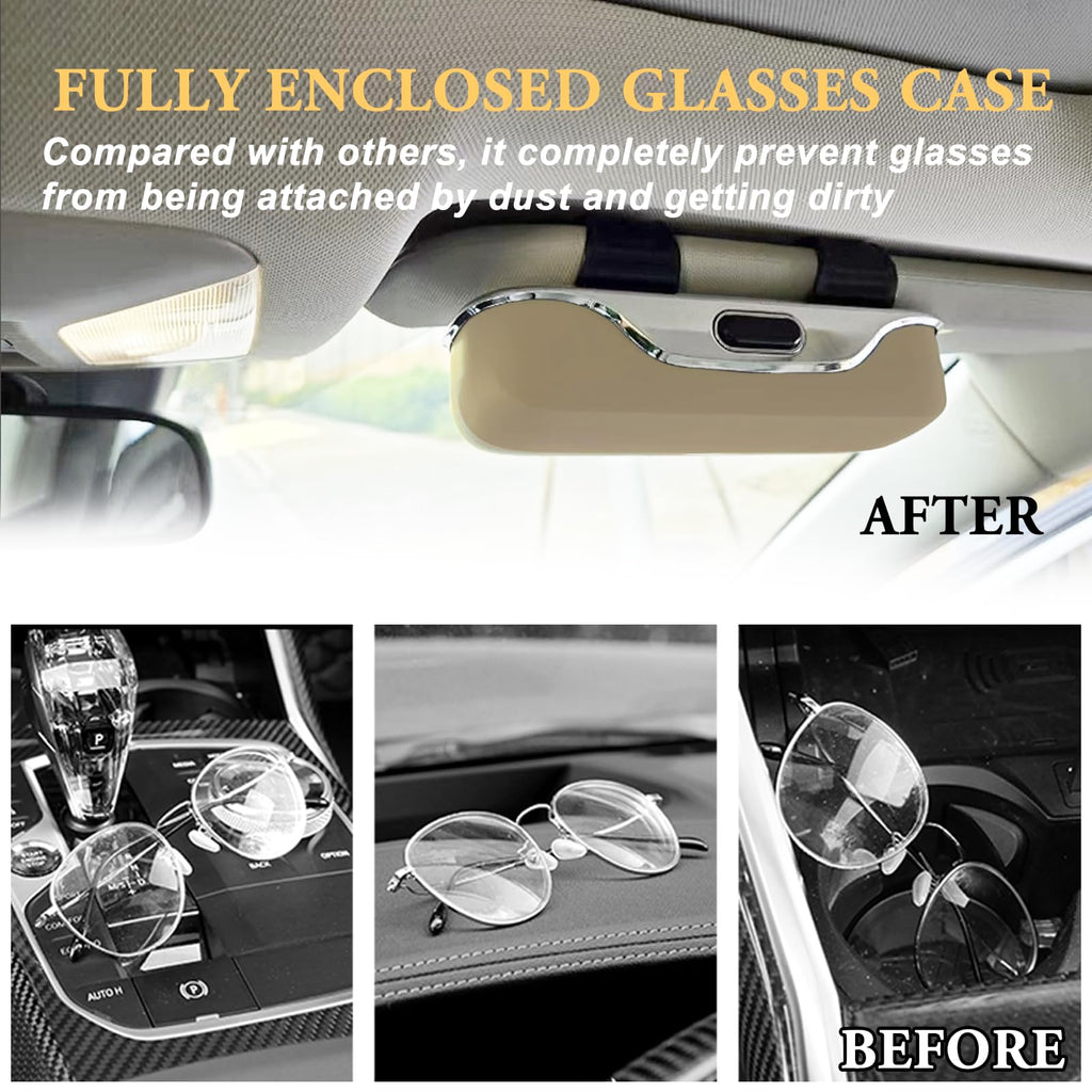 Pakanana Sunglasses Box for Car Sun Visor