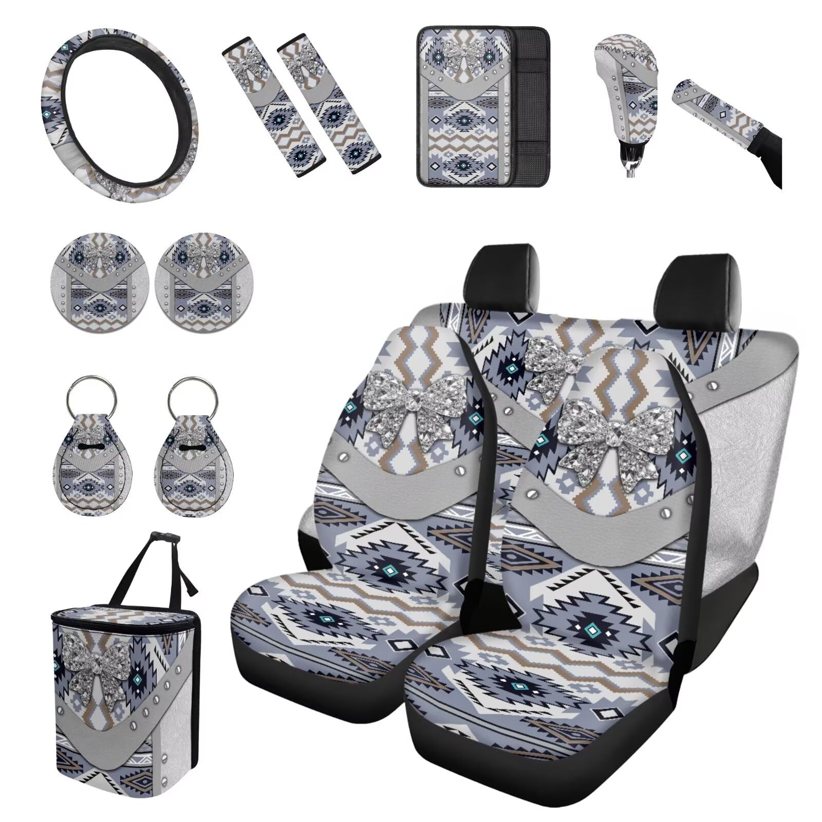 15-Piece Universal Car Interior and Seat Cover Set