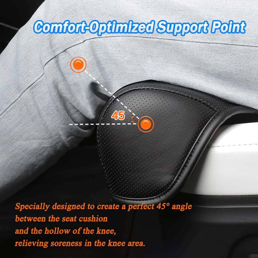 Car Seat Cushion Elevator with Leg Rest Pad for Jeep Wrangler 2-Door 2010-2025, 5cm Height Booster for Better Visibility Car Leg Rest Cushion