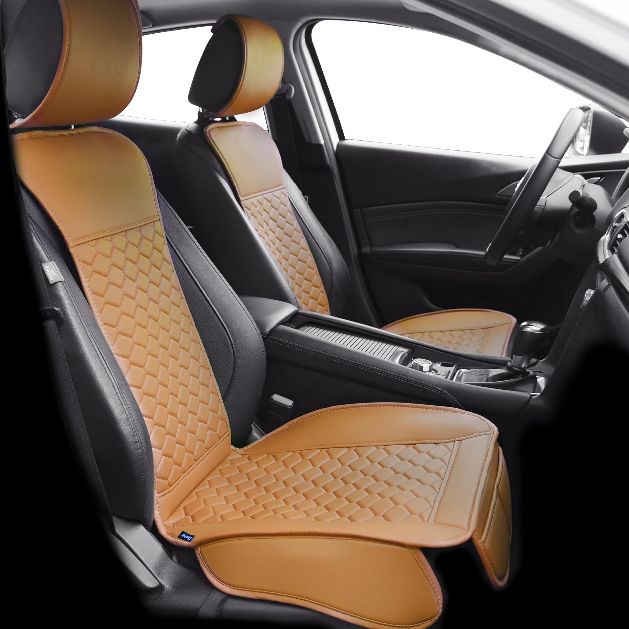 Elantrip Front Car Seat Covers Leather Water Proof Seat Protector Universal fit