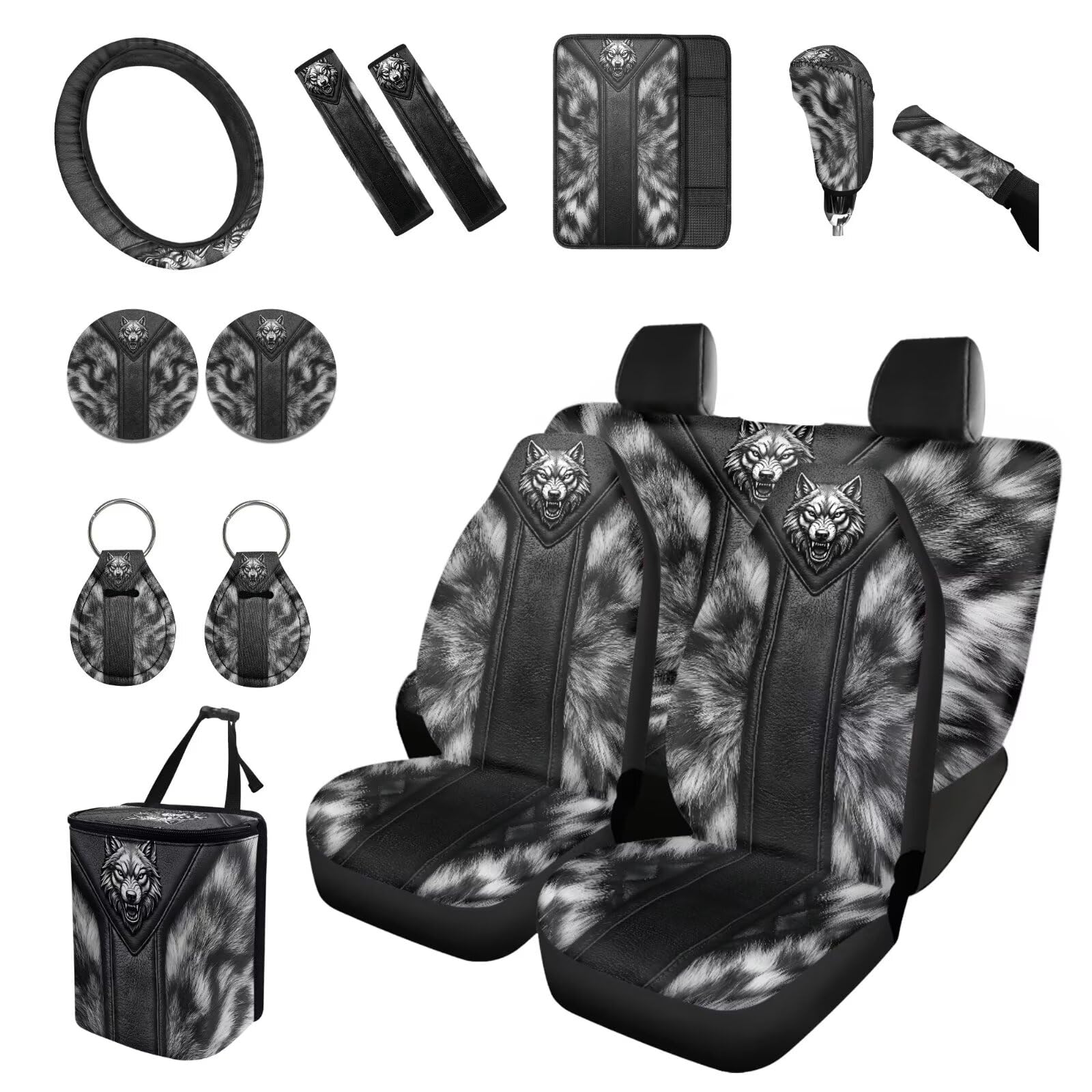 15-Piece Universal Car Interior and Seat Cover Set
