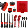 Zocxielr Car Detailing Brush Set Car Wash Cleaning Brushes Auto Detailing Brushes Set for Car Seat Cleaning Car Engine Detailing Kit