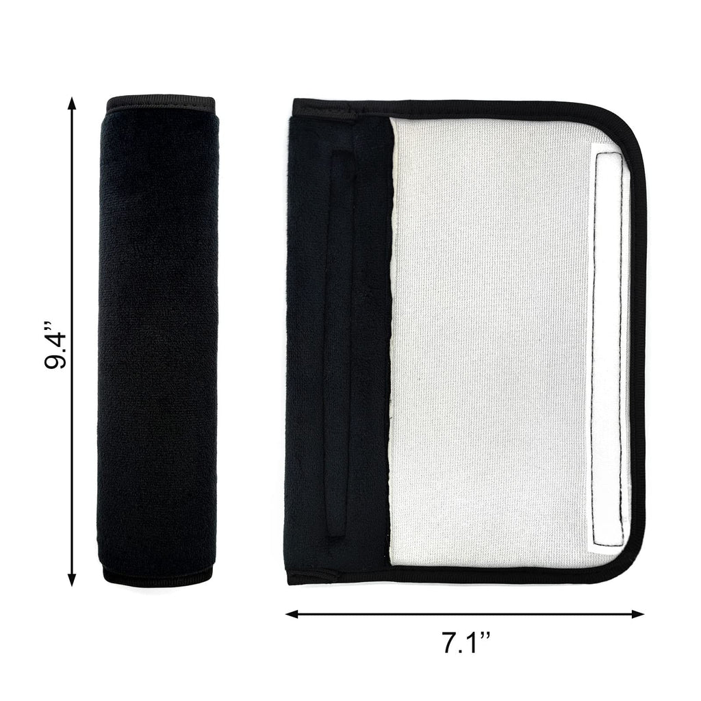 Universal Black Seat Belt Shoulder Pads, 2-Pack