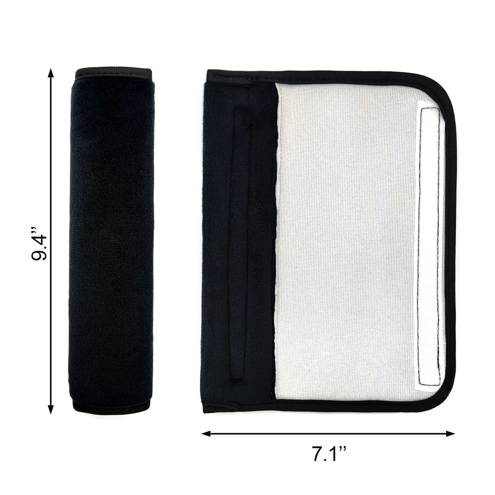 Universal Black Seat Belt Shoulder Pads, 2-Pack
