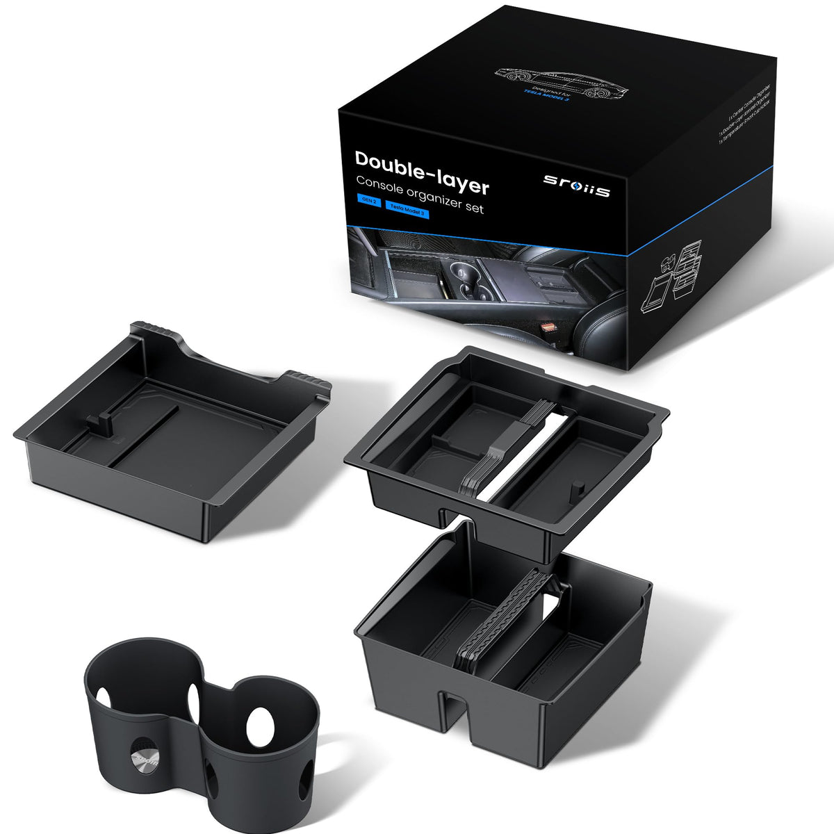 Center Console Organizer for Tesla Model 3 and Model Y
